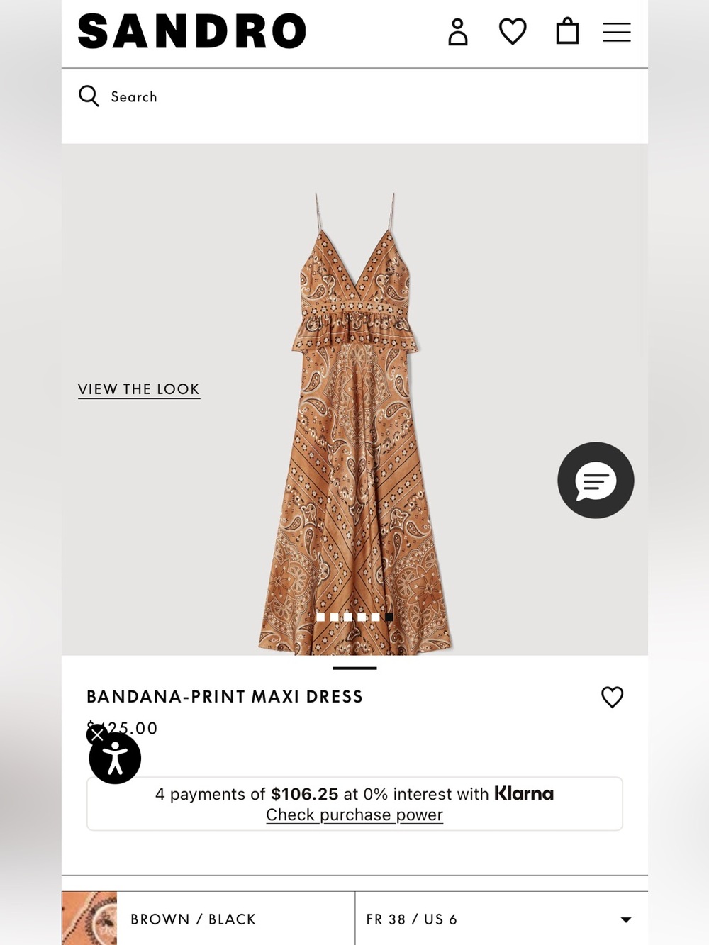SANDRO Bandana Print Maxi Dress